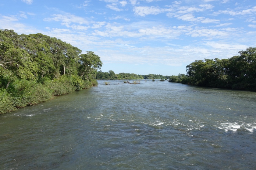 Iguazu falls upriver